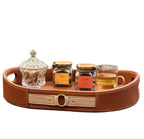 Sadyaska Luxora Cognac Leather Tray 1 Pcs Product
