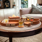 Sadyaska Luxora Cognac Leather Tray 1 Pcs Product