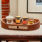 Sadyaska Luxora Cognac Leather Tray 1 Pcs Product