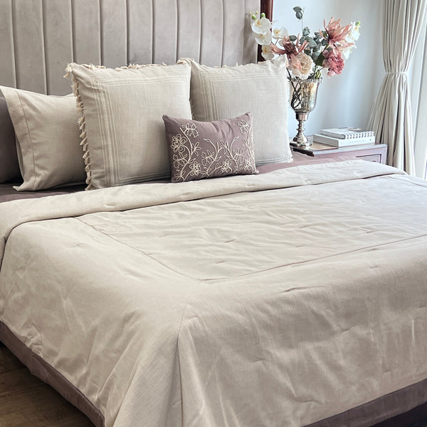 Sadyaska Heritage Beige 9 Pcs Bedding Set