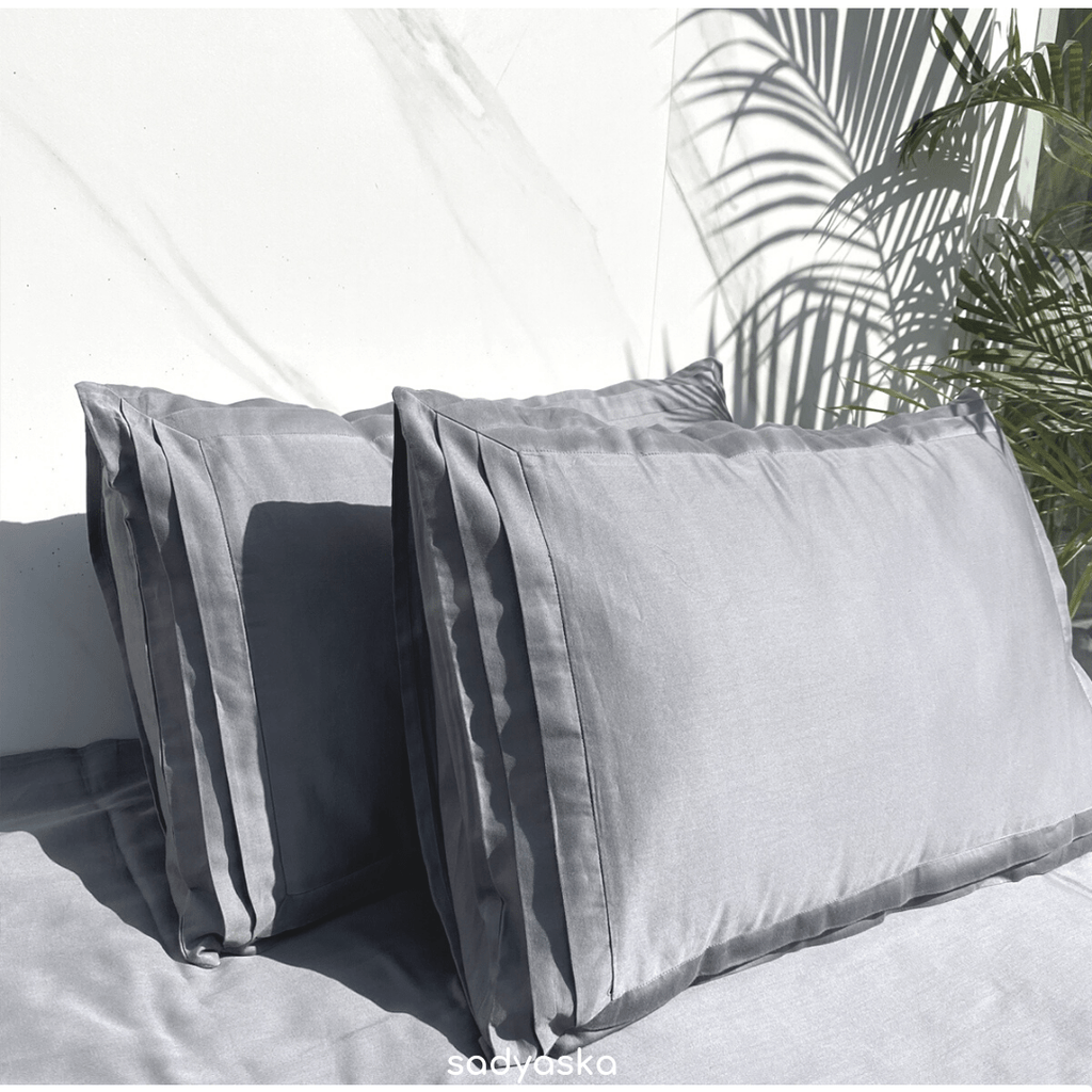 Sadyaska Tri-pleat Slate Set 1 Pcs Bedsheet