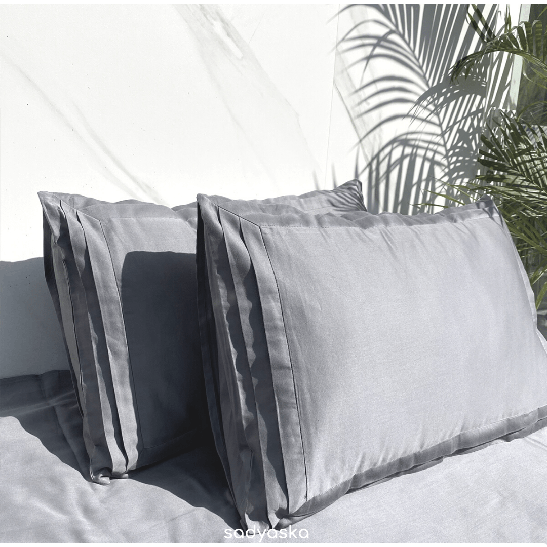 Sadyaska Tri-pleat Slate Set 1 Pcs Bedsheet