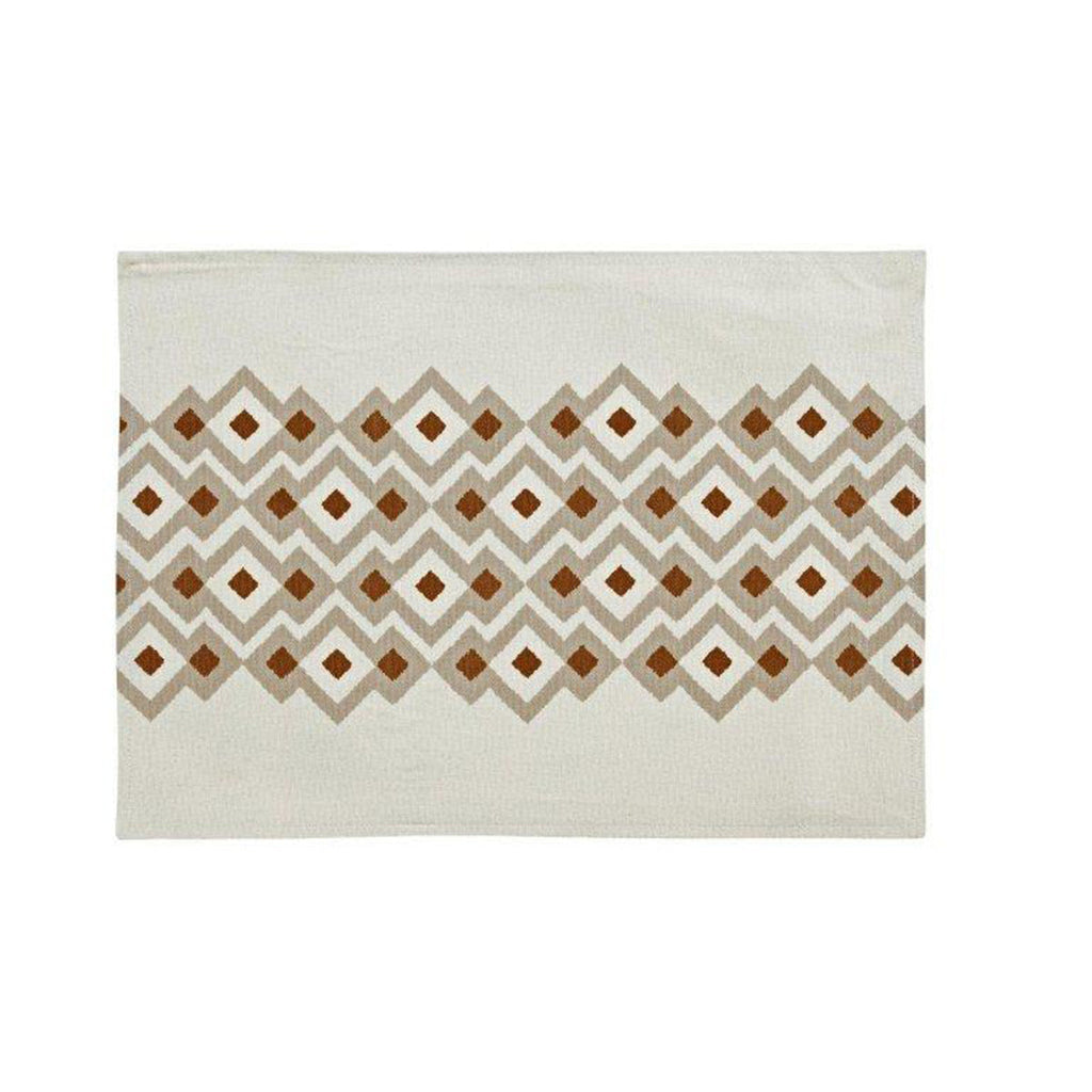 Maspar Diamond Dots 100% Cotton Printed Placemat Set Beige