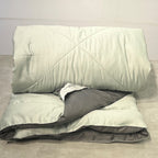 Sadyaska Sage Green and Dark Grey 1000TC Cotton Rich Reversible Downfill 1 Pcs Quilt