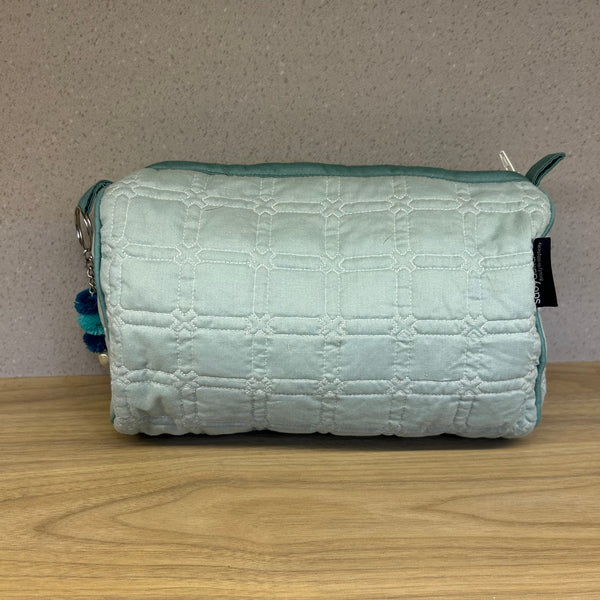 Sadyaska Green Medium Size Wedding Jewelry Pouch Cosmetic Make Up Case Handmade Multifunction Storage 1 Pcs Quilt