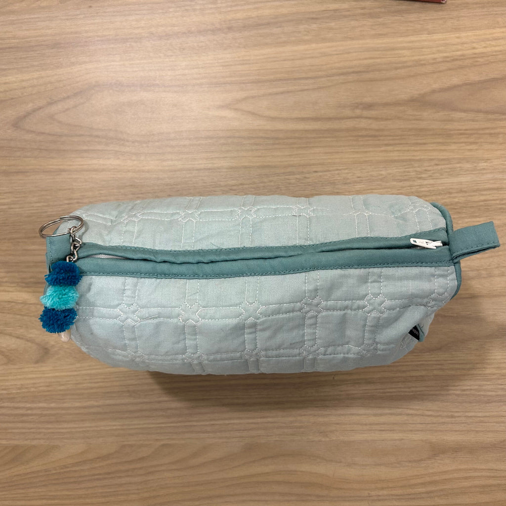 Sadyaska Green Medium Size Wedding Jewelry Pouch Cosmetic Make Up Case Handmade Multifunction Storage 1 Pcs Quilt