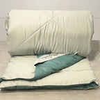 Sadyaska Sage Green and Turquoise 1000TC Cotton Rich Reversible Downfill 1 Pcs Quilt