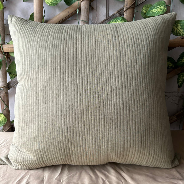 Sadyaska Streak Khaki Quilted Reversible Cotton 1 Pcs Euro Sham