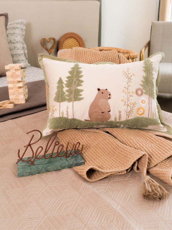 Sadyaska Snuggle Safari Cotton Embroidered Oats Beige Kids Design 12