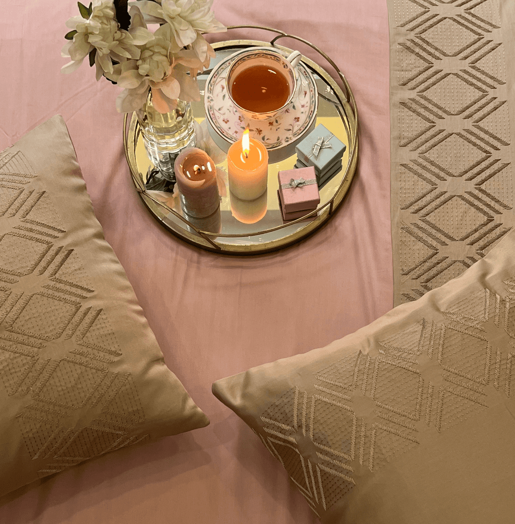 Sadyaska Vintage Sand Rose Dreams 1 Pcs Duvet Cover Set