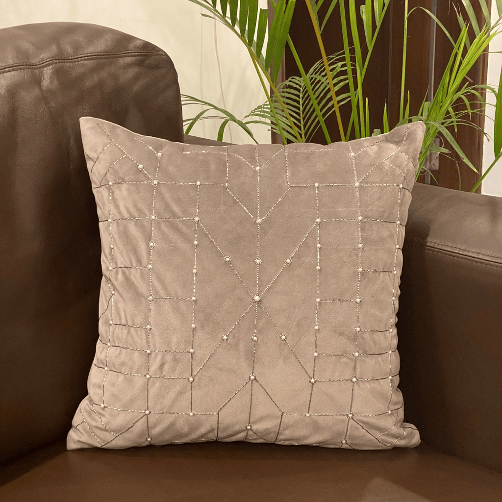 Sadyaska Decorative Scatter Silver Velvet 16x16 1 Pcs Cushion Cover