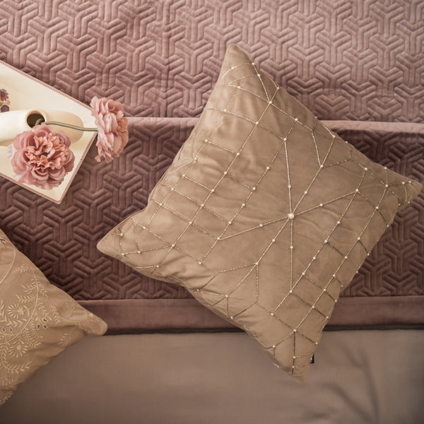 Sadyaska Decorative Scatter Silver Velvet 16x16 1 Pcs Cushion Cover