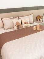 Sadyaska Snuggle Story Brandy Rose Ivory Kids Cotton Rich 10 Pcs Bedding Set