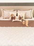 Sadyaska Snuggle Story Brandy Rose Ivory Kids Cotton Rich 10 Pcs Bedding Set