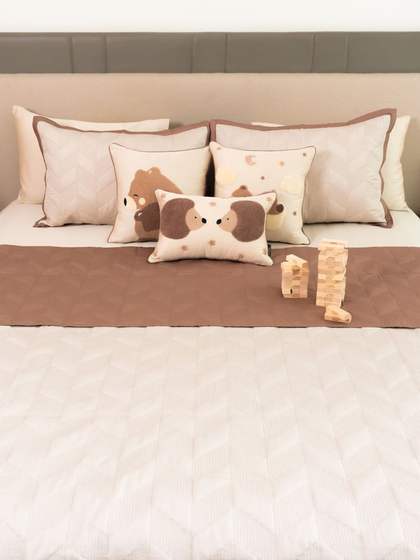 Sadyaska Snuggle Story Brandy Rose Ivory Kids Cotton Rich 10 Pcs Bedding Set