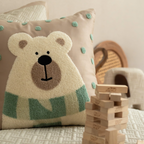 Sadyaska Teddy Club Sand and Beige Kids 10 Pcs Bedding Set
