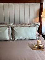 Sadyaska Splash Sage Green Taupe Desire Cotton Set 5 Pcs Bedsheet