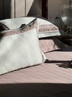 Sadyaska Splash Sage Green Taupe Desire Cotton Set 5 Pcs Bedsheet