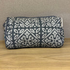 Sadyaska Grey Printed Cotton Medium Size ed Wedding Jewelry Pouch / Cosmetic / Make Up Case Multifunction Storage 1 Pcs Quilt