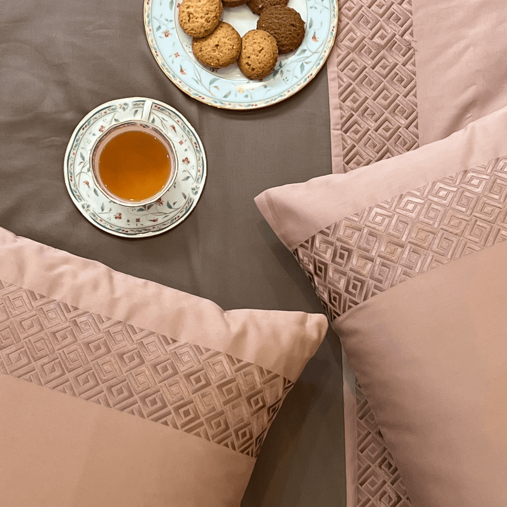 Sadyaska Squarish Rose Taupe Dreams 1 Pcs Duvet Cover