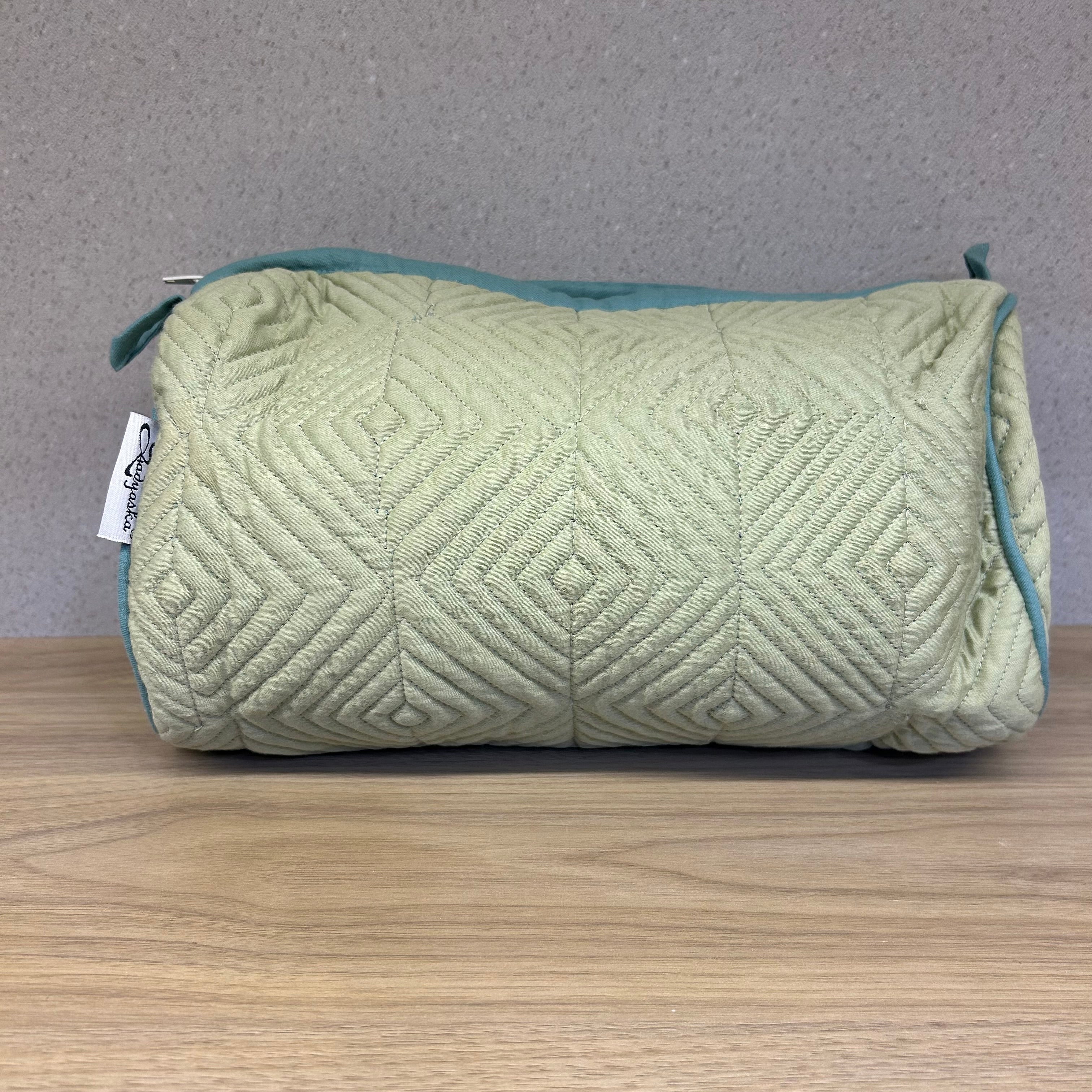 Sadyaska Lime Green Cotton ed Wedding Jewelry Pouch / Cosmetic / Make Up Case Multifunction Storage 1 Pcs Quilt