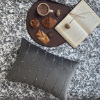 Sadyaska Decorative Twinkle Dark Grey Velvet 12x18 1 Pcs Cushion Cover
