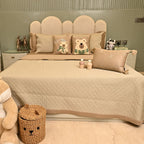 Sadyaska Teddy Club Sand and Beige Kids 10 Pcs Bedding Set