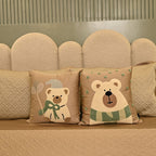 Sadyaska Teddy Club Sand and Beige Kids 10 Pcs Bedding Set