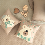 Sadyaska Teddy Club Sand and Beige Kids 10 Pcs Bedding Set
