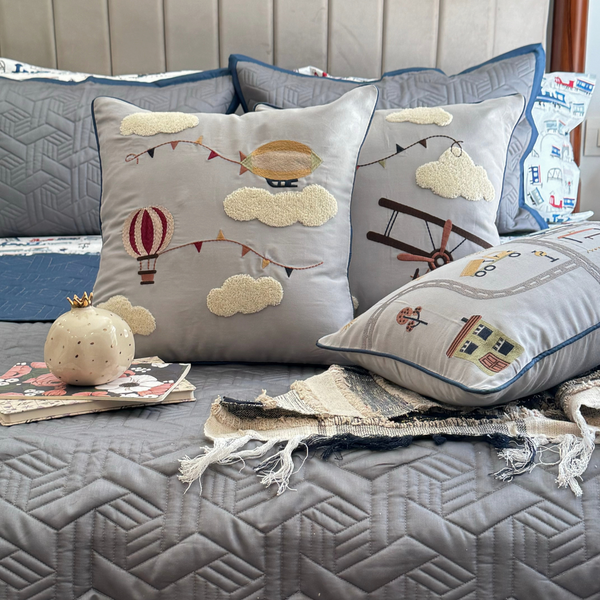 Sadyaska Enchanted Adventure Cotton Embroidered Grey Kids Design 16