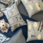 Sadyaska The Little Explorer Navy and Dark Grey Kids 10 Pcs Bedding Set