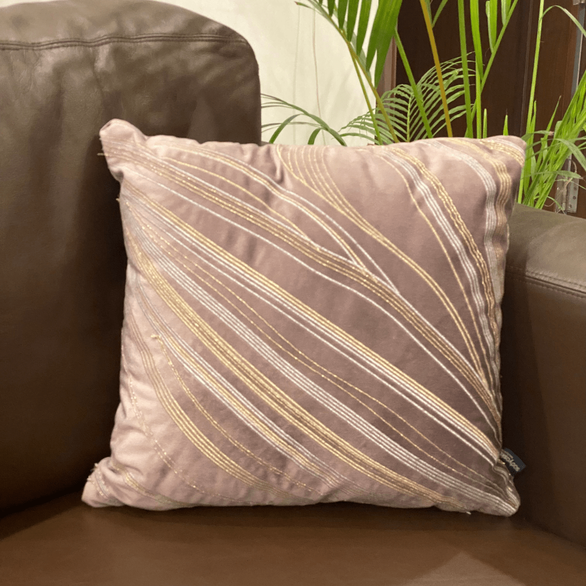 Sadyaska Decorative Tidal Lilac Velvet 16x16 1 Pcs Cushion Cover