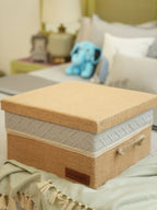 Sadyaska Tiny Trunks Pearl Grey Slate Kids Cotton 10 Pcs Bedding Set