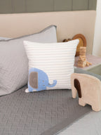 Sadyaska Tiny Trunks Pearl Grey Slate Kids Cotton 10 Pcs Bedding Set