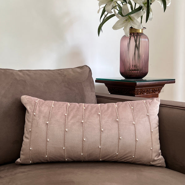 Sadyaska Decorative Twinkle Onion Pink Velvet 12x24 1 Pcs Cushion Cover