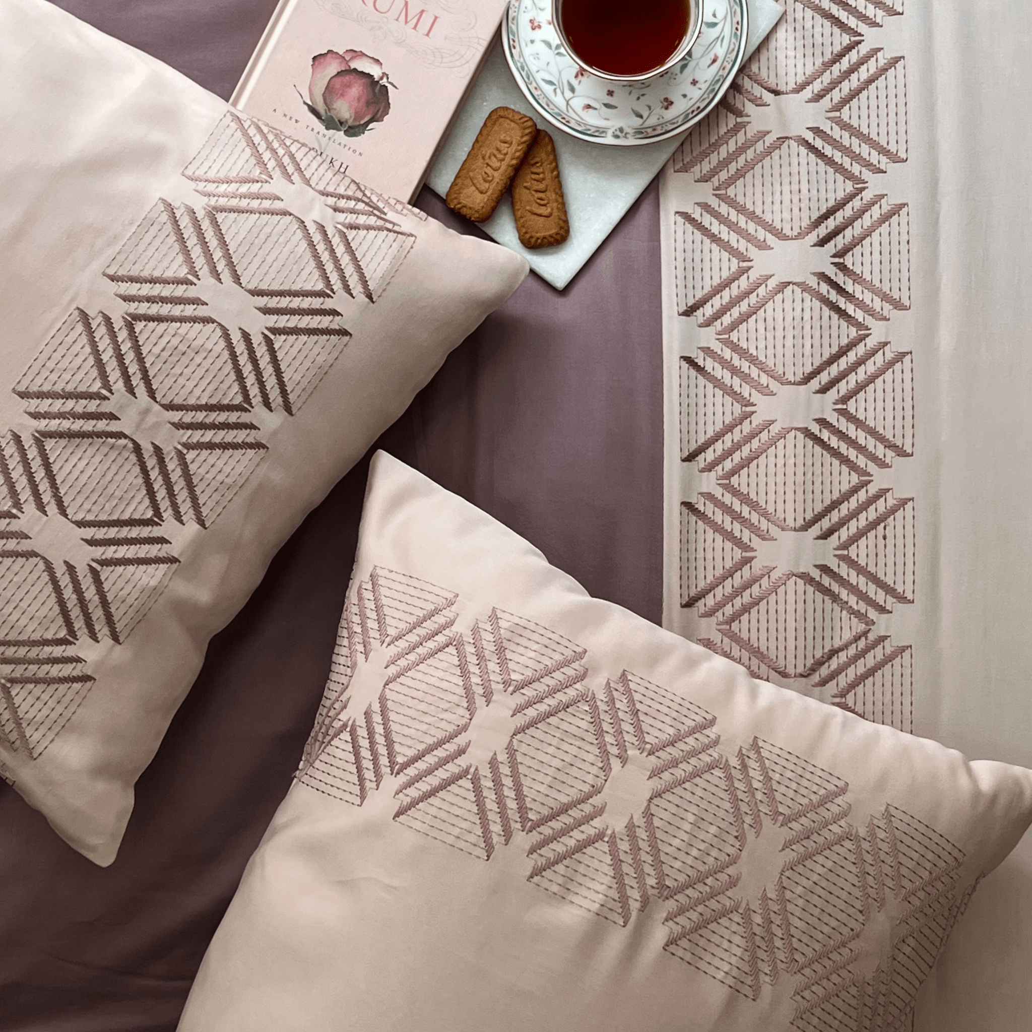 Sadyaska Vintage Buff Old Rose Dreams 1 Pcs Duvet Cover Set