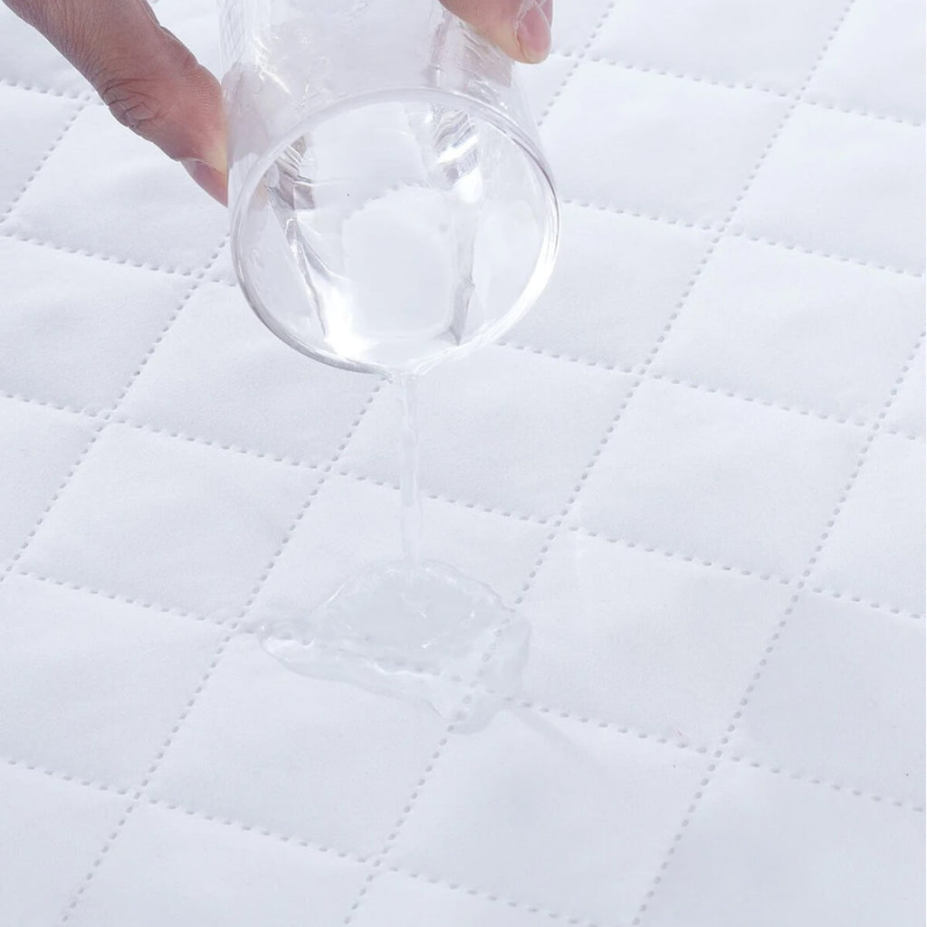 Sadyaska Microfibre ed Waterproof Fitted White Mattress Protector 1 Pcs Quilt