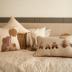Sadyaska Wild Wonders Oats Beige and Ivory Kids 10 Pcs Bedding Set