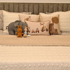 Sadyaska Wild Wonders Oats Beige and Ivory Kids 10 Pcs Bedding Set