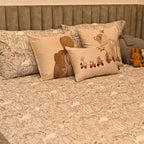 Sadyaska Beige Jungle Junior Printed 1 Pcs Bedsheet