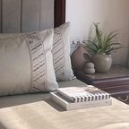 Sadyaska Zurich Beige Embroidered s (Set of 2) 1 Pcs Pillow Cover