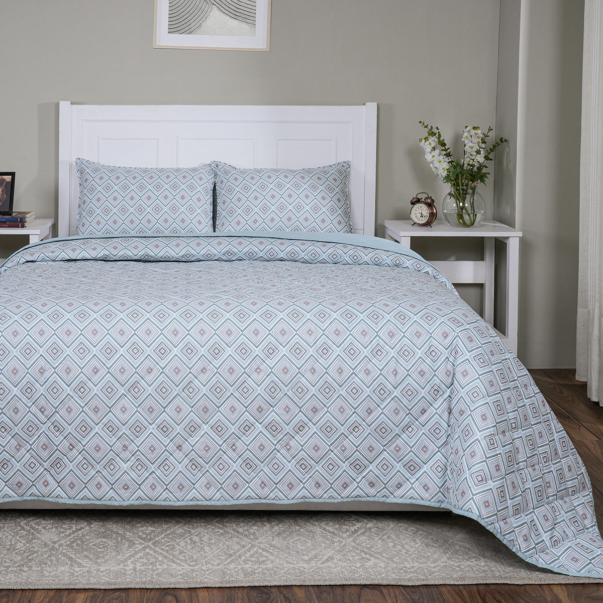Sensory Bloom Jude 4 pcs Blue Quilt Set