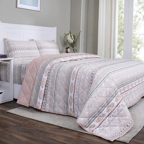 Sensory Bloom Allegra 4 pcs Peach Quilt Set