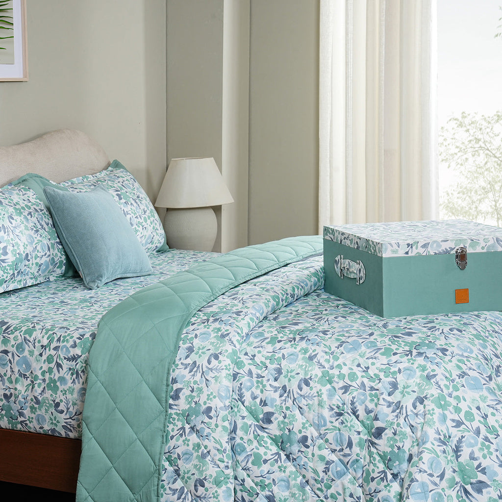 Sensory Bloom Zesty 4 pcs Aqua Quilt Set