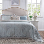 Classical Ornate Baroque Feathering 8pcs Duvet Cover Set Blue