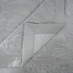 8pcs Quilt/Qulited Bed Cover Set Blue Classical Ornate Twirls & Swirls