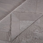 8pcs Quilt/Qulited Bed Cover Set Neutral Classical Ornate Twirls & Swirls