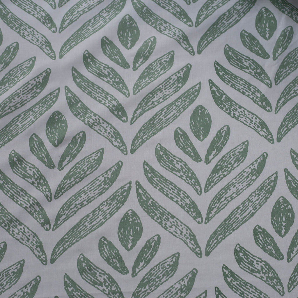 Global Atelier Petal Touch Printed 100% Cotton Green Soft Bed Sheet