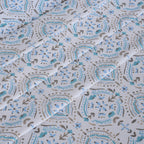Hermosa Sensory Bloom Avery 100% Cotton Printed Bed Sheet with Pillow Case Blue