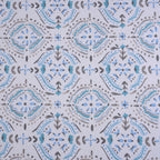 Hermosa Sensory Bloom Avery 100% Cotton Printed Bed Sheet with Pillow Case Blue